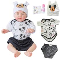 Bebê Reborn Boneco Mickey Corpo De Silicone Realista Bebê Reborn Boneco Mickey Corpo De Silicone Realista