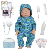 Bebe Reborn Boneco Realista Kit Bolsa Maternidade E Itens