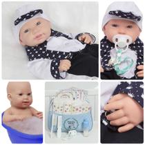 Bebê Reborn Boneco Realista Lucca Fofinho 43cm Pode Molhar