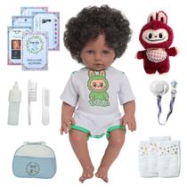 Bebê Reborn Boneco Realista Masculino Com Labubu Pelúcia