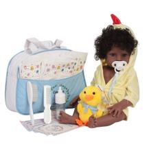 Bebê Reborn Boneco Realista Negro Enxoval Completo Pelúcia