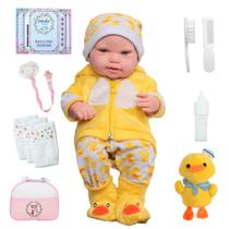 Bebê Reborn Careca com Roupa Patinho e Bolsa Maternidade Bebê Reborn Careca com Roupa Patinho e Bolsa Maternidade