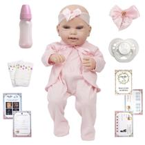 Bebe Reborn Carequinha Corpo de Silicone + Kit Acessórios Bebe Reborn Carequinha Corpo de Silicone + Kit Acessórios