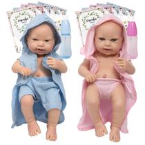 Bebe Reborn Casal Gêmeos Corpo de Silicone Envio Imediato