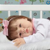 Bebê Reborn Coleção Realista Cabelo implantado fio a fio