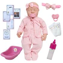 Bebê Reborn Com Acessórios Premium Enxoval Menina Roupinha Bebê Reborn Com Acessórios Premium Enxoval Menina Roupinha