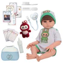 Bebe Reborn Corpo De Silicone Masculino 46cm Pode Molhar