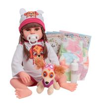 Bebê Reborn Corpo de Silicone Menina Realista 46cm + Itens Bebê Reborn Corpo de Silicone Menina Realista 46cm + Itens