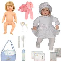 Bebê Reborn Corpo Em Siicone Loira Nara Branco Cegonha Dolls