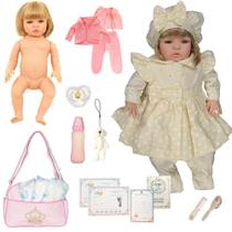 Bebê Reborn Corpo Siliconado Luxo Loira Caqui Cegonha Dolls