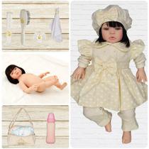 Bebê Reborn Corpo Siliconado Luxo Morena Caqui Cegonha Dolls