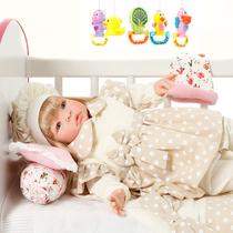 Bebê Reborn de Luxo Loira Balone Caqui Cegonha Dolls