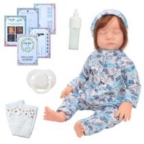 Bebê Reborn De Silicone Cabelo Fio a Fio Princesa + Itens Bebê Reborn De Silicone Cabelo Fio a Fio Princesa + Itens