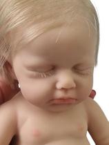 Bebê Reborn de Silicone Sólido 32cm Menino Cabelos