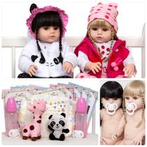 Bebe Reborn Gemeas Enxoval Girafinha Pandinha 27 Acessórios Bebe Reborn Gemeas Enxoval Girafinha Pandinha 27 Acessórios