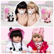 Bebe Reborn Gêmeas Menina Girafinha Pandinha Linda 27 Itens Bebe Reborn Gêmeas Menina Girafinha Pandinha Linda 27 Itens