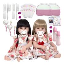Bebe Reborn Gêmeas Recém Nascidas 20 Itens Bolsa Maternidade Bebe Reborn Gêmeas Recém Nascidas 20 Itens Bolsa Maternidade