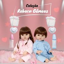Bebê Reborn Gêmeos Casal Menino Corpo de Silicone Realista