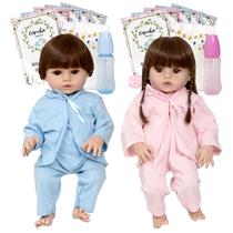 Bebê Reborn Gêmeos Casal Menino Corpo de Silicone Realista - Cegonha Reborn Dolls