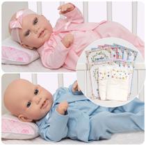 Bebe Reborn Gêmeos Menina Menino Corpo de Silicone Com Itens