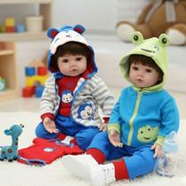 Bebe Reborn Gêmeos Menino Corpo Silicone New Happy