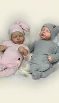 Bebê Reborn Gêmeos Realista Recém Nascido 45cm Bebê Reborn Gêmeos Realista Recém Nascido 45cm