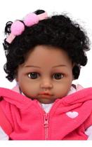 Bebe Reborn Girafinha 100% Silicone - Menina Negra 48 Cm