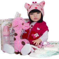 Bebe Reborn Girafinha Boneca Silicone Girafa Realista Banho