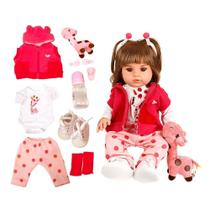 Bebe Reborn Girafinha Menina 100% Silicone 48Cm