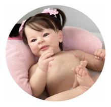 Bebê Reborn Greta Rosa Vinil Silicone - Ana Dolls