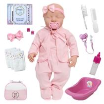 Bebê Reborn + Itens Princesa Com Banheira + Bolsa Completa