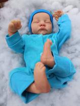 Bebê reborn levi realista boneca molde menino olho fechado