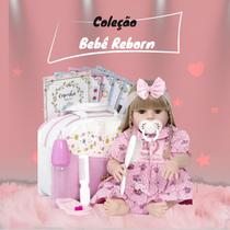 Bebe Reborn Loira Realista Grande 100% Silicone Banho