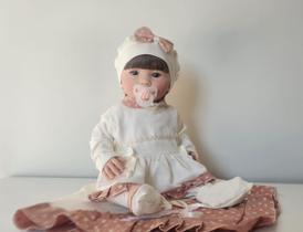 Bebe Reborn Luna Menina Realista Vinil Silicone Pode Dar Banho