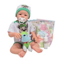 Bebê Reborn Masculino Corpo 100% Silicone + Kit Acessórios Bebê Reborn Masculino Corpo 100% Silicone + Kit Acessórios