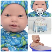 Bebe Reborn Masculino Corpo 100% Silicone Olho Azul + Itens Bebe Reborn Masculino Corpo 100% Silicone Olho Azul + Itens
