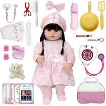 Bebe Reborn Menina 100% Silicone + Bolsa Maternidade