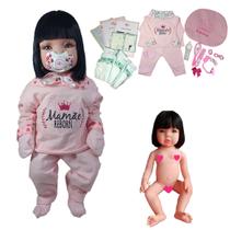 Bebê Reborn Menina 100% Silicone Enxoval Com Bolsa -24 Itens Bebê Reborn Menina 100% Silicone Enxoval Com Bolsa -24 Itens