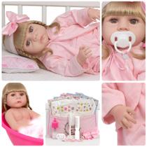 Bebê Reborn Menina Abigail Pijaminha Enxoval Completo Bolsa - Cegonha Reborn Dolls