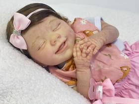 Bebê Reborn Menina Ana Dolls Feito À Mão Dormindo 50cm
