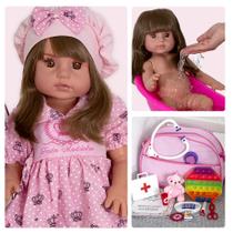 Bebê Reborn Menina Bolsa Maternidade + Enxoval Completo