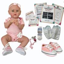 Bebê Reborn Menina Boneca Silicone Toma Banho Lançamento