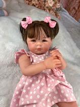 Bebe reborn menina cabelo fio a fio corpinho tecido