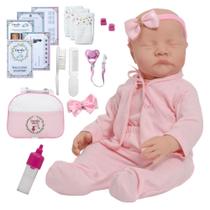 Bebe Reborn Menina Corpo de Silicone Com Bolsa 17 Itens Bebe Reborn Menina Corpo de Silicone Com Bolsa 17 Itens