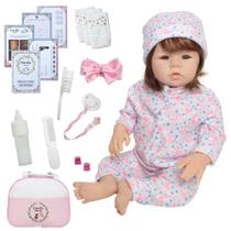 Bebe Reborn Menina Corpo Silicone Fio a Fio Com Acessórios Bebe Reborn Menina Corpo Silicone Fio a Fio Com Acessórios