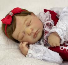 Bebê Reborn Menina Dormindo Kit Premium, Enxoval completo, 50cm de Altura, Cabelo Implantado Fio a Fio Bebê Reborn Menina Dormindo Kit Premium, Enxoval completo, 50cm de Altura, Cabelo Implantado Fio a Fio