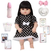 Bebe Reborn Menina Gatinha Morena Completa + Vários Itens Bebe Reborn Menina Gatinha Morena Completa + Vários Itens