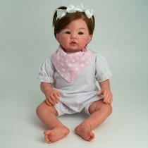 Bebe reborn menina linda cabelinho fio a fio com acessórios Bebe reborn menina linda cabelinho fio a fio com acessórios
