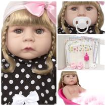 Bebe Reborn Menina Loira Abigail Corpo 100% Vinil Siliconado Bebe Reborn Menina Loira Abigail Corpo 100% Vinil Siliconado