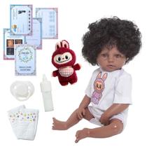 Bebê Reborn Menina Negra Com Kit Acessórios Pode Molhar Bebê Reborn Menina Negra Com Kit Acessórios Pode Molhar